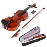 Matte Solid Wood Violin 1/8 Size Gloss Natural Acoustic Violin