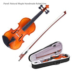 Matte Solid Wood Violin 1/8 Size Gloss Natural Acoustic Violin