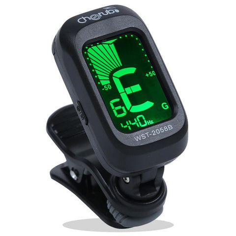 Folk Acoustic Guitar Tuner Rotatable Clip-on Tuner LCD Display Chromatic Acoustic Violin Ukulele