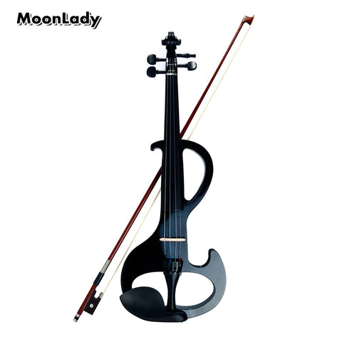 Black Electric Violin High Quality Maple Musical Instruments